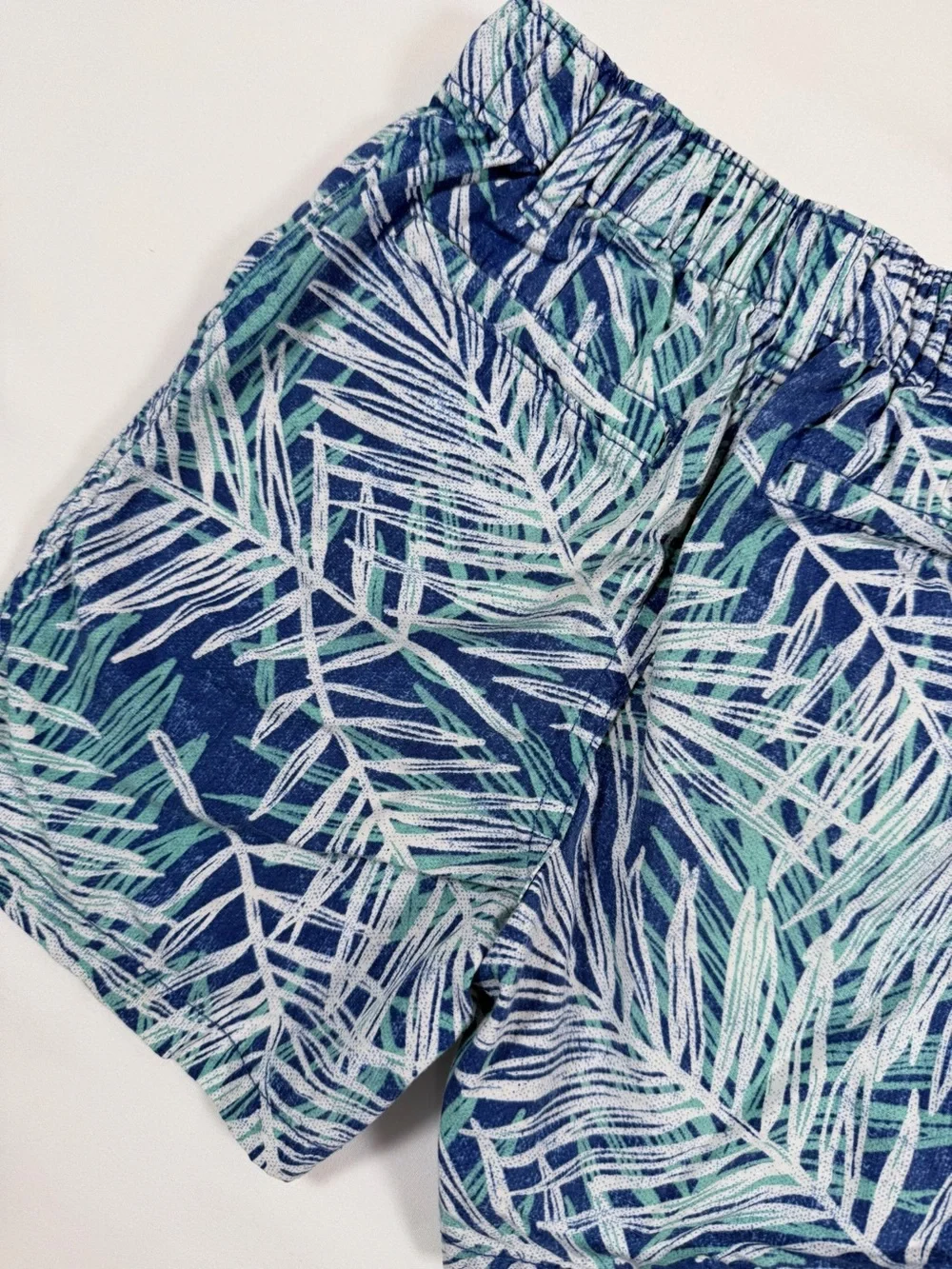 GYMBOREE Toddler Boys 2T Shorts Tropical Palm Print‎ Blue Vacation Beach